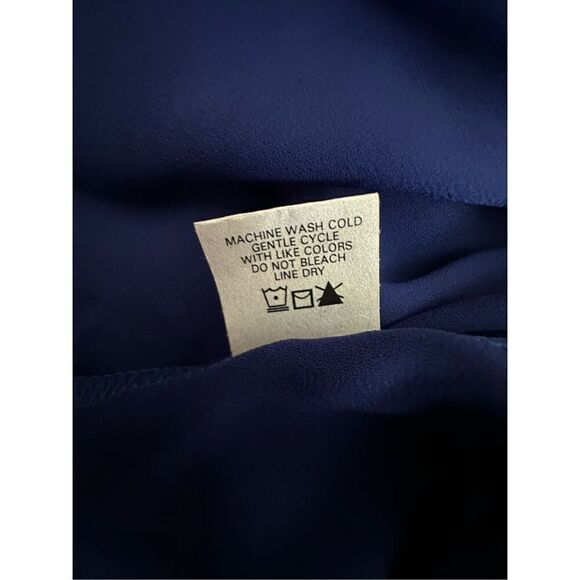 Revolve Krisa Los Angeles Chiffon Blouse in Royal Blue Size XS - Picture 6 of 6